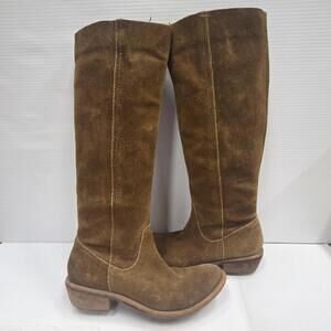 Bronx Boots Womens Size 7.5 Brown Suede Knee High Western Riding Casual